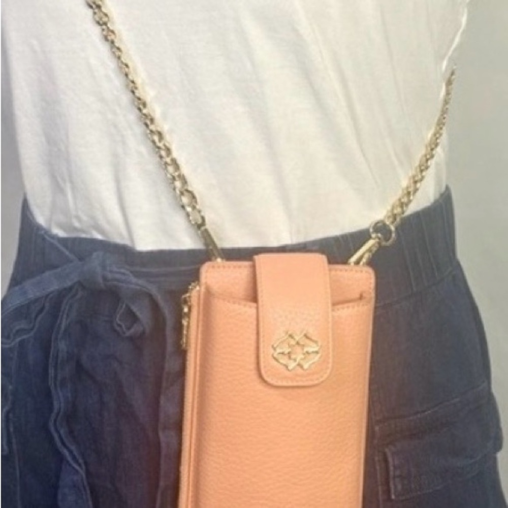 RADLEY LONDON Peach Crossbody Bag with Gold Chain